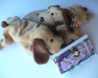 Brown Dog Stuffed Animal Ty Beanie Babies Medium Toy Dog Tiny Miniature Dog