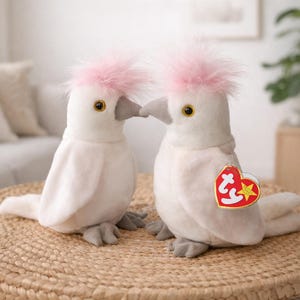 Kuku Cockatiel Ty Beanie Baby: Vintage Stuffed Bird Toy with Tag
