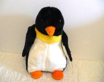 Vintage Beanie Penguin Plush Collectible Gift Idea for Collector Rare Waddles Mint Condition Toy Display Case Item Black White Original Tag