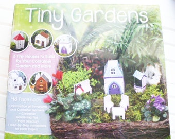 Tiny Gardens DIY Kit 5 Tiny Houses to Build for Container Garden with 48 Page Book Step by Step Instructions