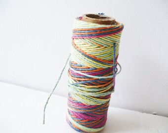 Rainbow Hemp Cording, Natural Cord, Jewelry Making Supplies, Gift for Mom
