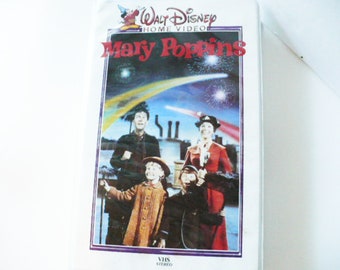 Mary Poppins VHS Movie, Walt Disney, Clamshell Case, Gift for Daughter, Vintage Films