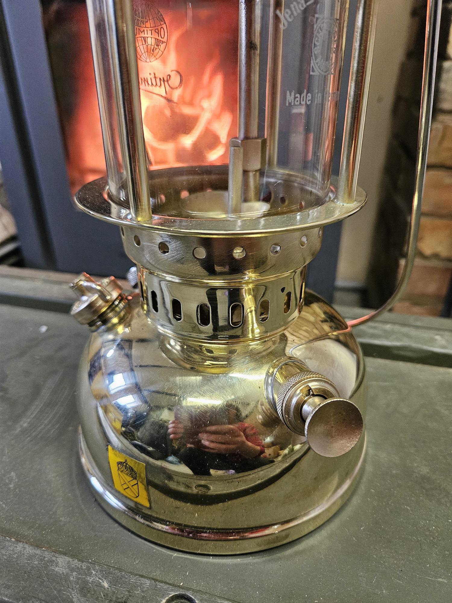 Lanterne Optimus 1550G Vintage Suède, Avec Boîte Cyprès, Made In Sweden, Collection Coleman