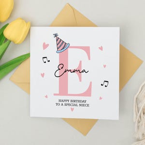Personalised Birthday Gifts Niece, Niece Birthday Card, Birthday Card Niece, Pretty Birthday Card For Her, Special Niece Birthday Card