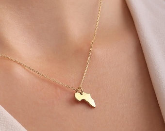 14K Gold Custom State - Country - City Necklace | Location Necklace | Custom Coordinates Location Necklace | Personalized State Charm Gift