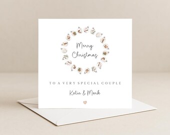 Carte de Noël personnalisée pour couple, carte spéciale Noël