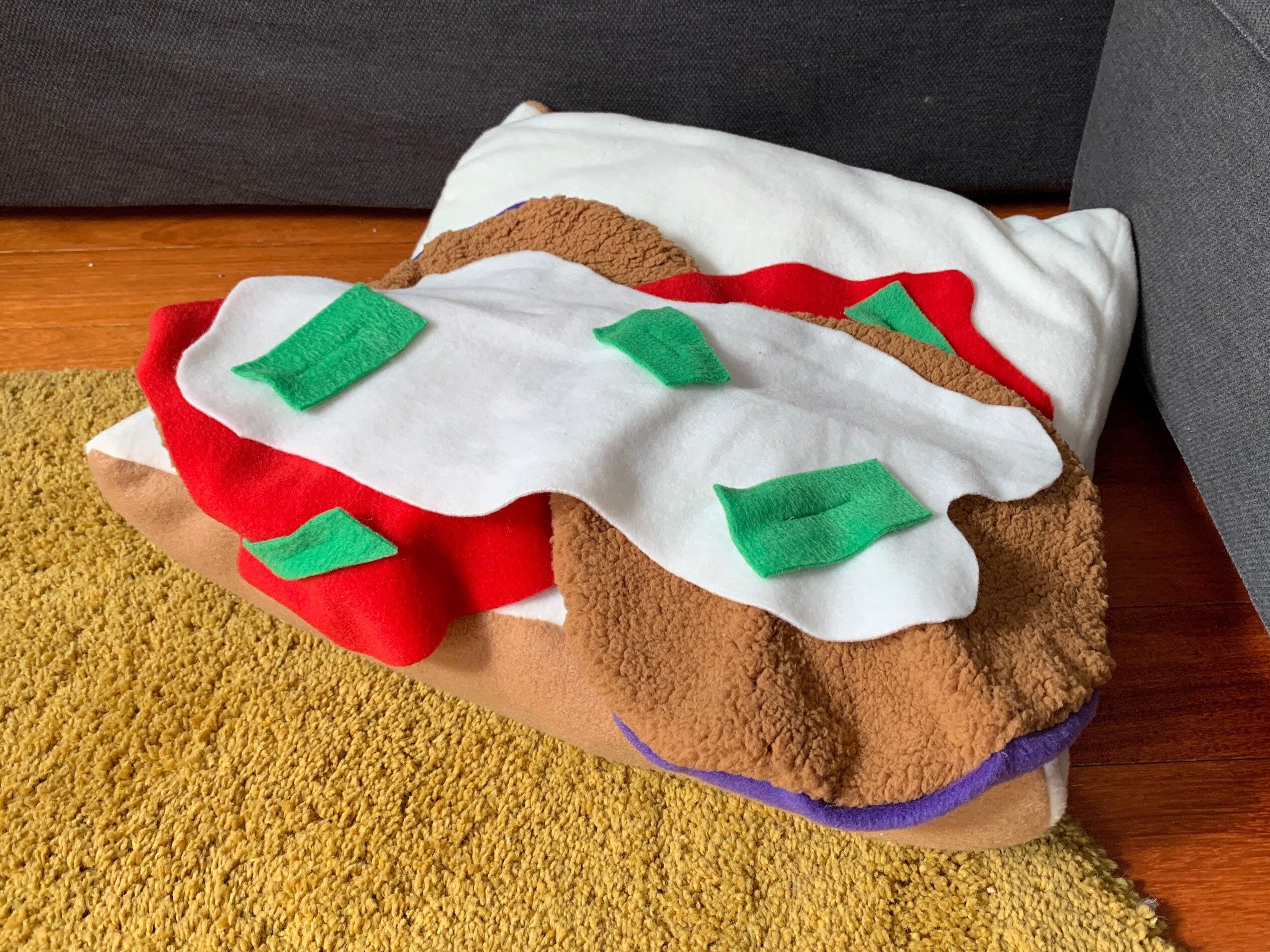 Ooey Gooey Eggplant Parm Hoagie Pet Bed for Cats or Small Etsy