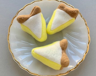 Lemon Meringue Pie Slice Catnip Toys! | Tiny Banana Cream Pie Slices