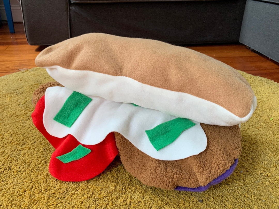 Ooey Gooey Eggplant Parm Hoagie Pet Bed for Cats or Small Etsy