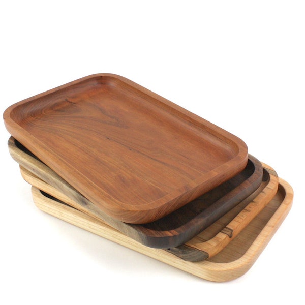 Wooden Valet Tray, Jewelry Tray, Display Tray, Trinket Tray, Serving Tray, Catch All Tray, Food Safe, Café Tray