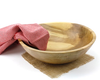 Wooden 11" Sweet Gum Salad Bowl / Wooden Serving Dish / Pasta Bowl