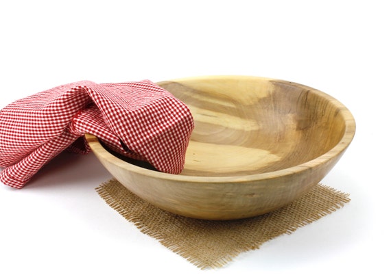 Wooden 11" Sweet Gum Salad Bowl / Wooden Serving Dish / Pasta Bowl