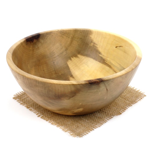 Wooden 11” Sweet Gum Bowl, Salad Bowl,Wooden Serving Dish, Pasta Bowl, Popcorn bowl