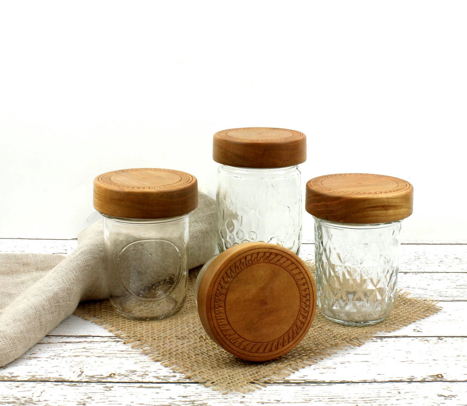 Wood Mason Jar Lids - Set of 2 – HeritageHome