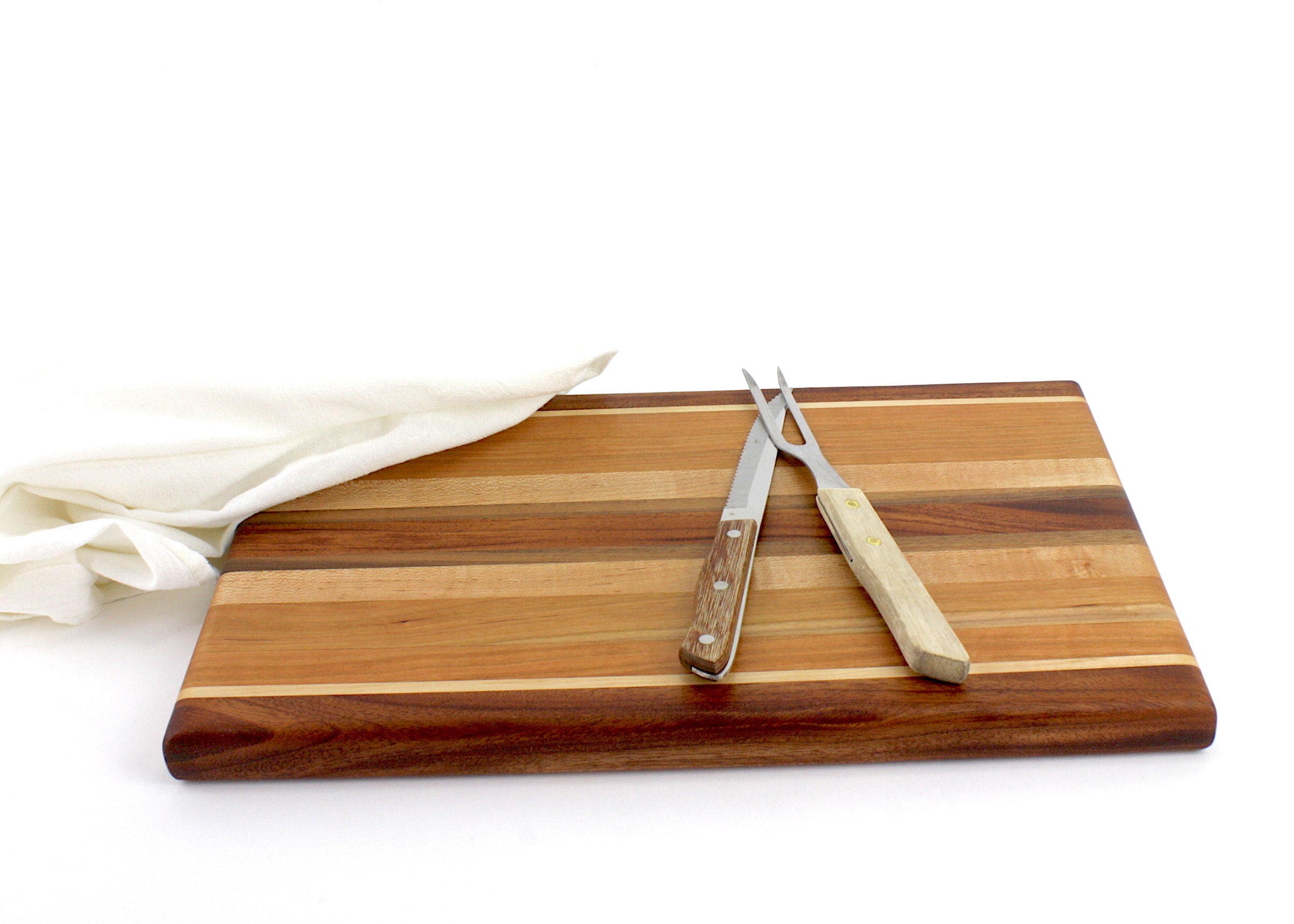 Wood Cutting Board, Handmade MultiWood Serving Board, Cheese Board