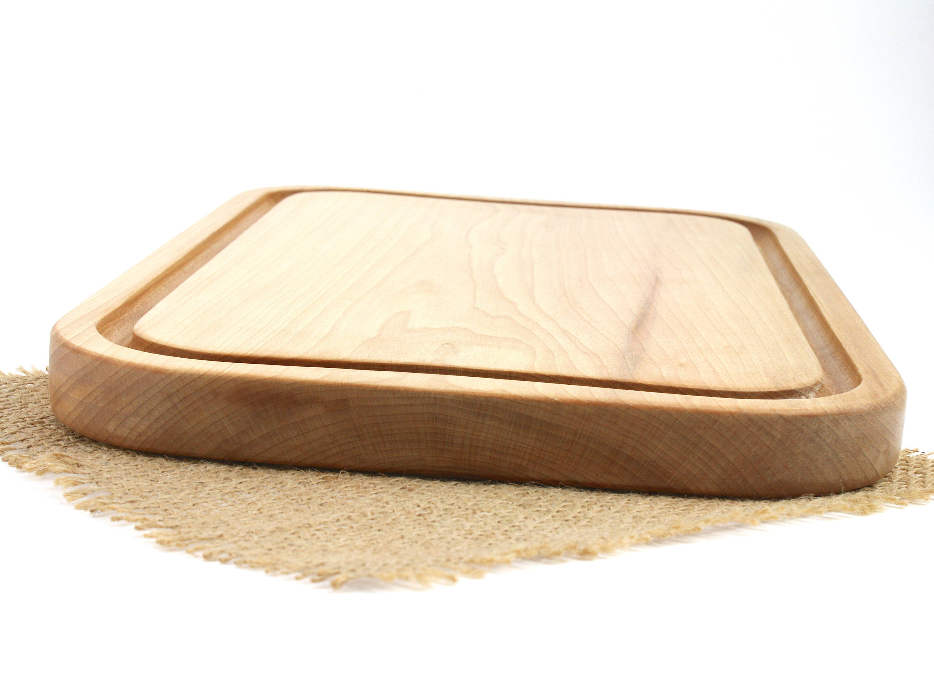 Maple Cutting Board, Meat Carving board, Wooden Steak Plates / Serving