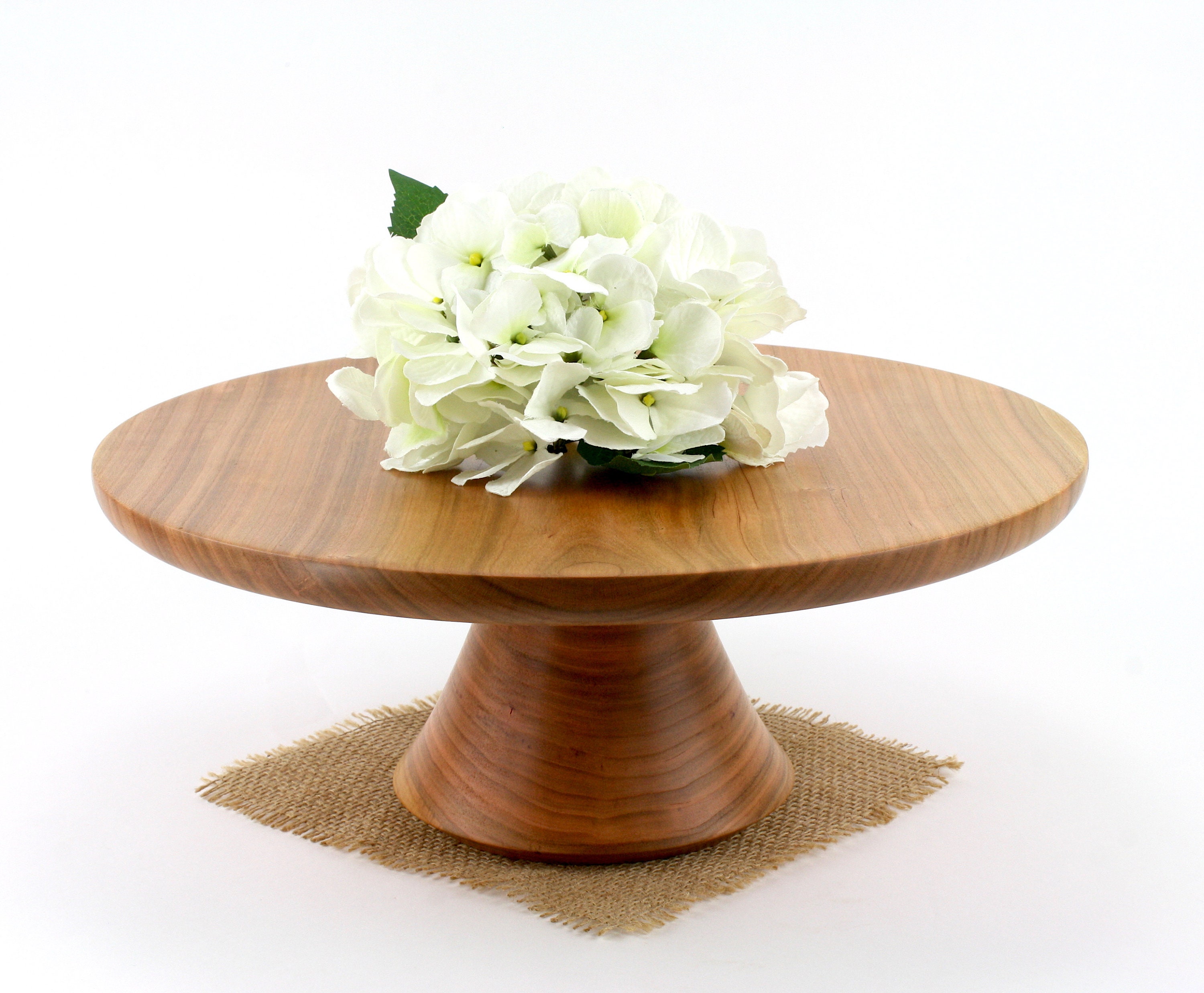 14 1/4 Cherry Wedding Cake Stand Wooden Cake Stand Cake Plate