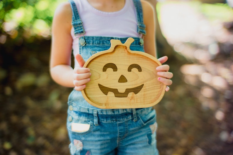 Wooden Personalization Child Plate, Kids Plate, Kids Snack Dish, Baby First Plate, Animal Face Plate, image 10