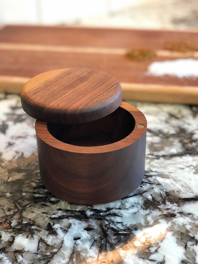 Wooden Salt and Pepper Box/cellar Without Divider Spice Box Etsy