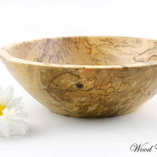 Wooden Spalted Sweet Gum Bowl/ 8" wooden dish