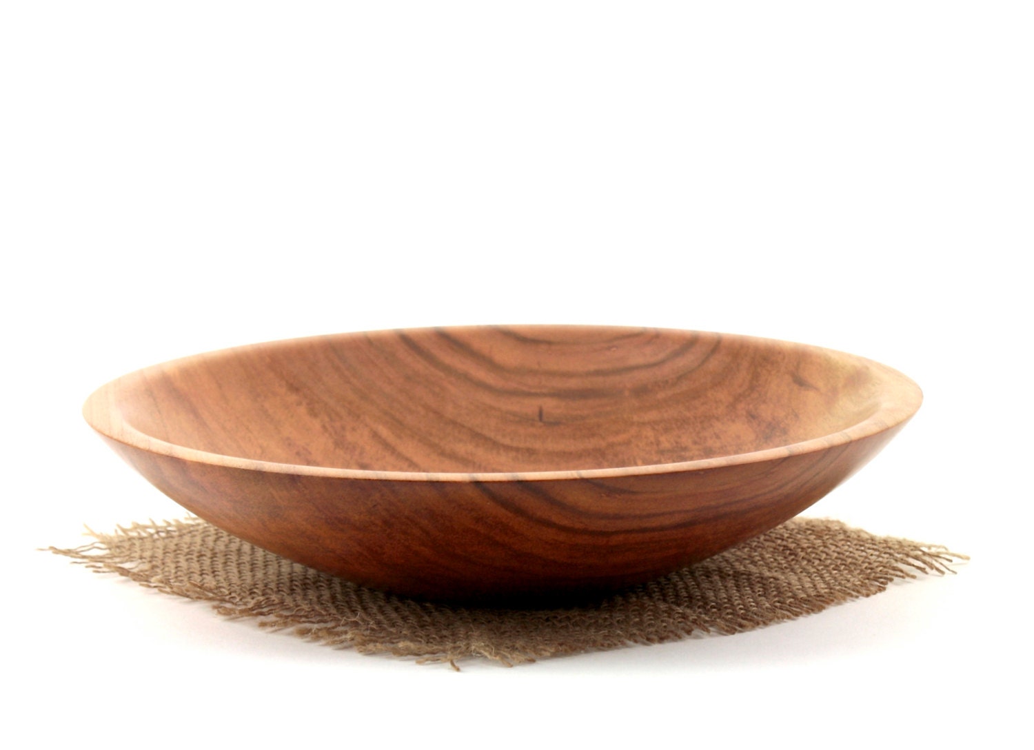 Wooden Cherry Salad Bowl / Swallow Cherry Serving Dish