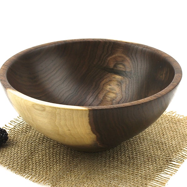 Wooden Walnut Bowl / 8 1/2 inch Wooden Dish