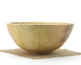 9" Wood Maple Bowl,  Serving Dish, Candy Dish, Fruit Bowl