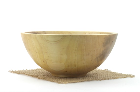 9" Wood Maple Bowl,  Serving Dish, Candy Dish, Fruit Bowl