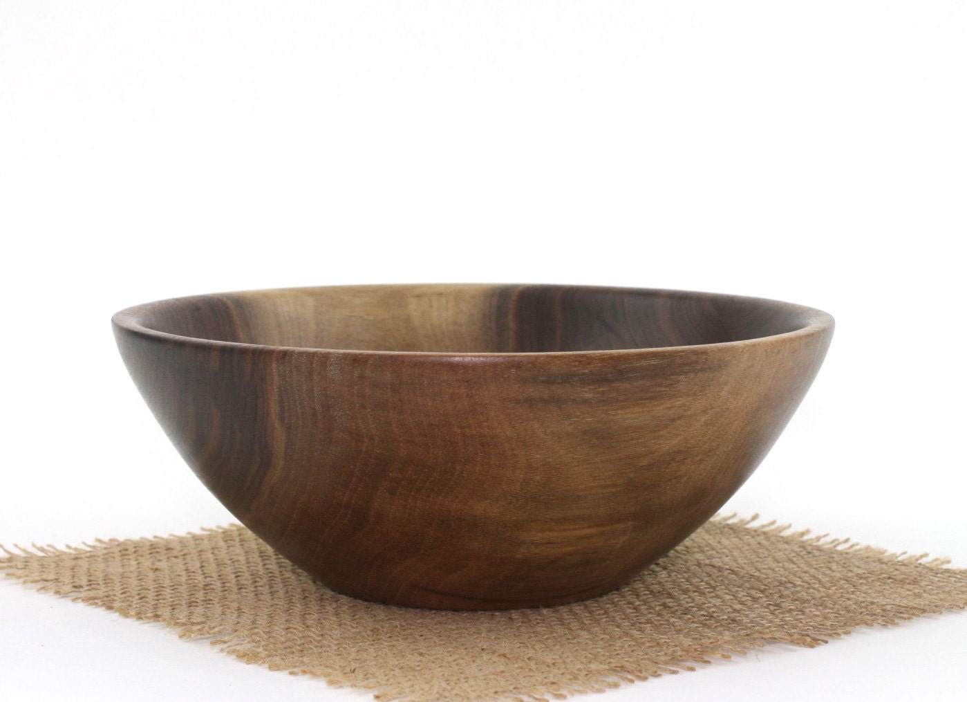 Walnut Bowl, Deep Walnut Fruit Bowl, Serving Dish, Wooden Candy bowl