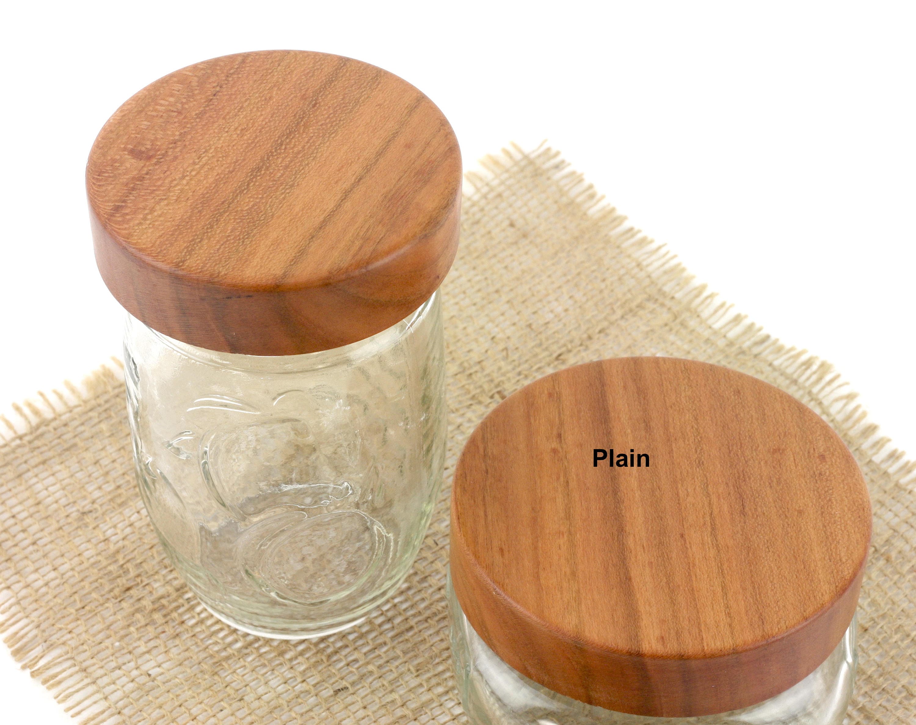 Wood Mason Jar Lids