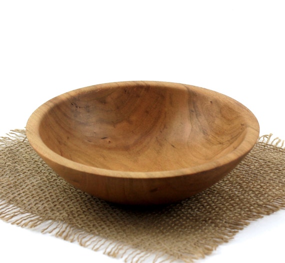 Small Wooden Cherry Salad Bowl / Candy Dish