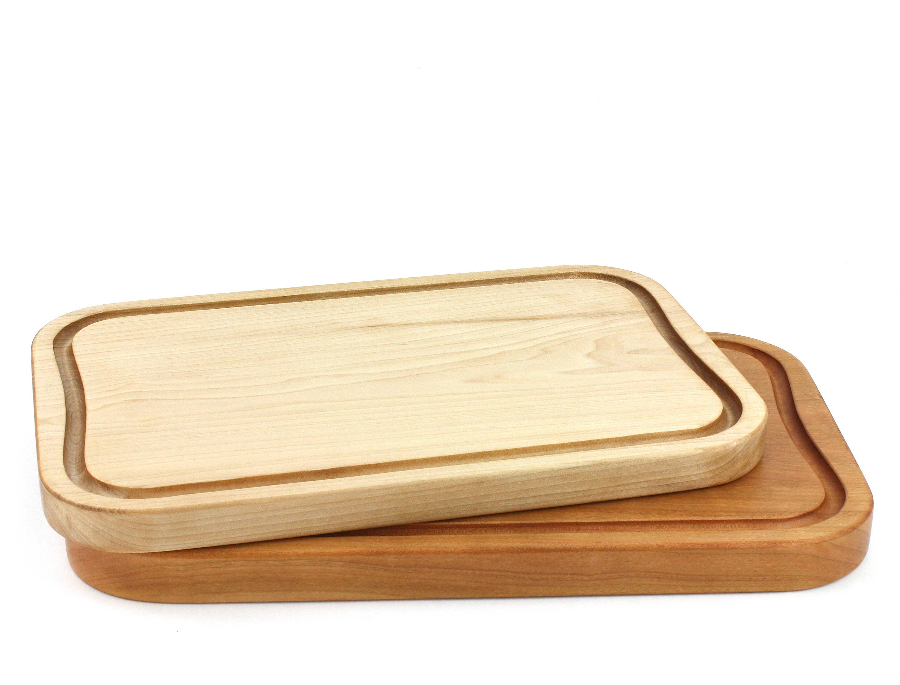 Maple Cutting Board, Meat Carving board, Wooden Steak Plates / Serving