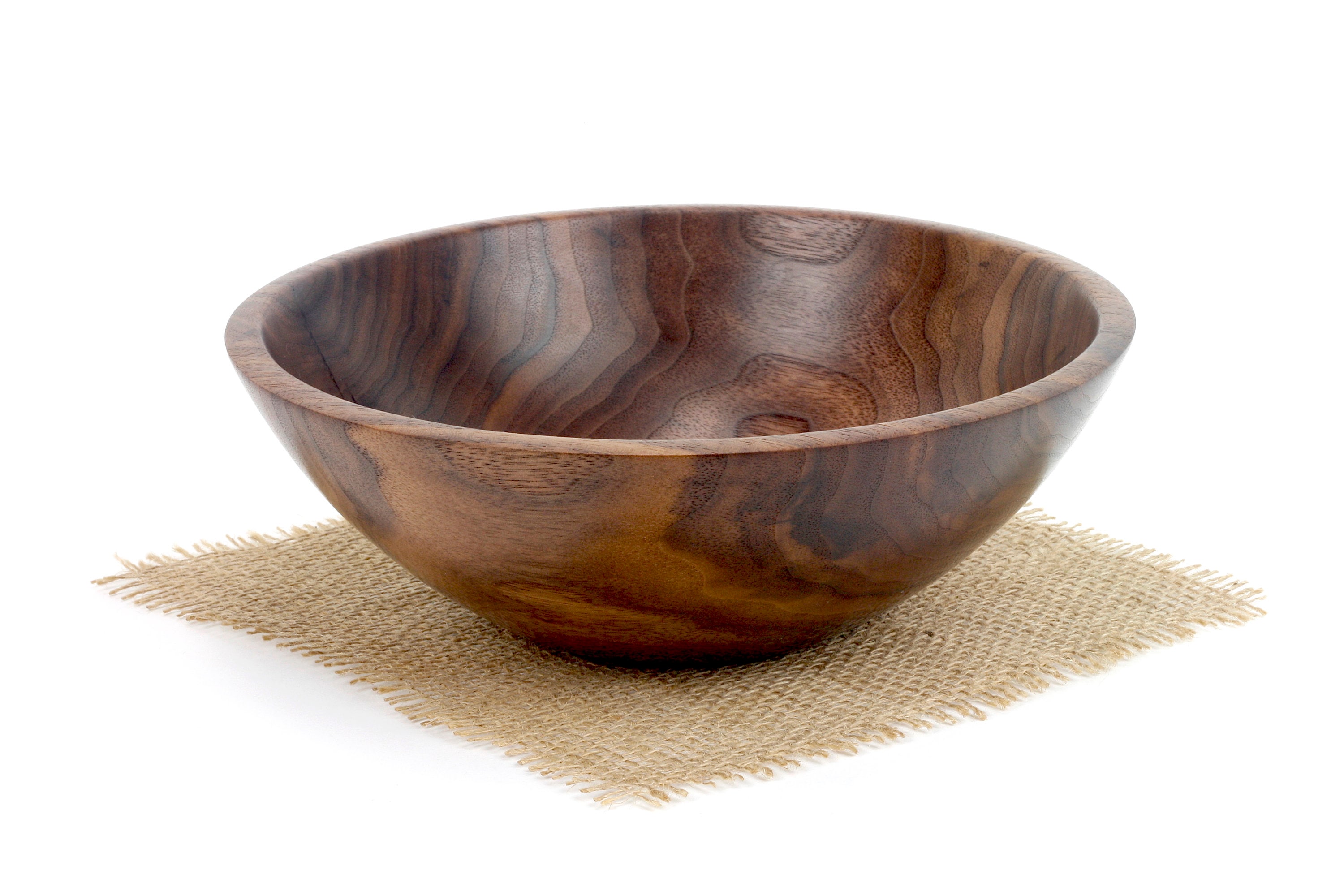 Walnut Bowl, Wooden Walnut Fruit Bowl, Serving Dish, Popcorn Bowl