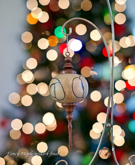 Christmas Tree Ornament, Hand Turned, Christmas Decorations, Wooden Ornament, Christmas Ornament, Seasonal Gift