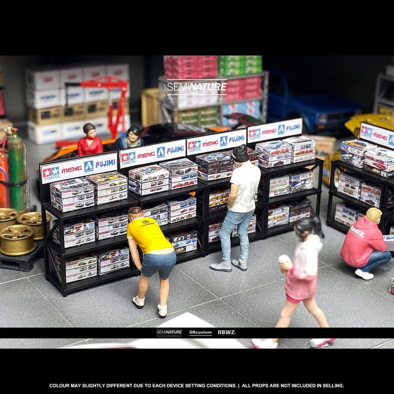 Model Shop Box 1/64 Scale Diecast Model Box Shelf: Miniature Diorama Display - Etsy