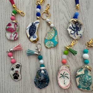Oyster Shell Keychain