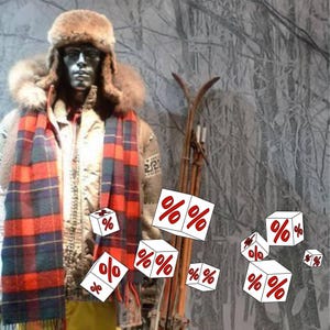 Decalart Bedruckter Aufkleber (1 Stück) CUBES % Grafikangebote Schaufensterverkäufe Black Friday Saisonabschlussverkauf Rabatte Blasenfreier Fensteraufkleber L362