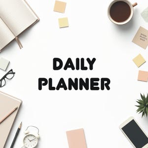 Daily Planner Printable 2025: To-Do List Organizer (Digital PDF)