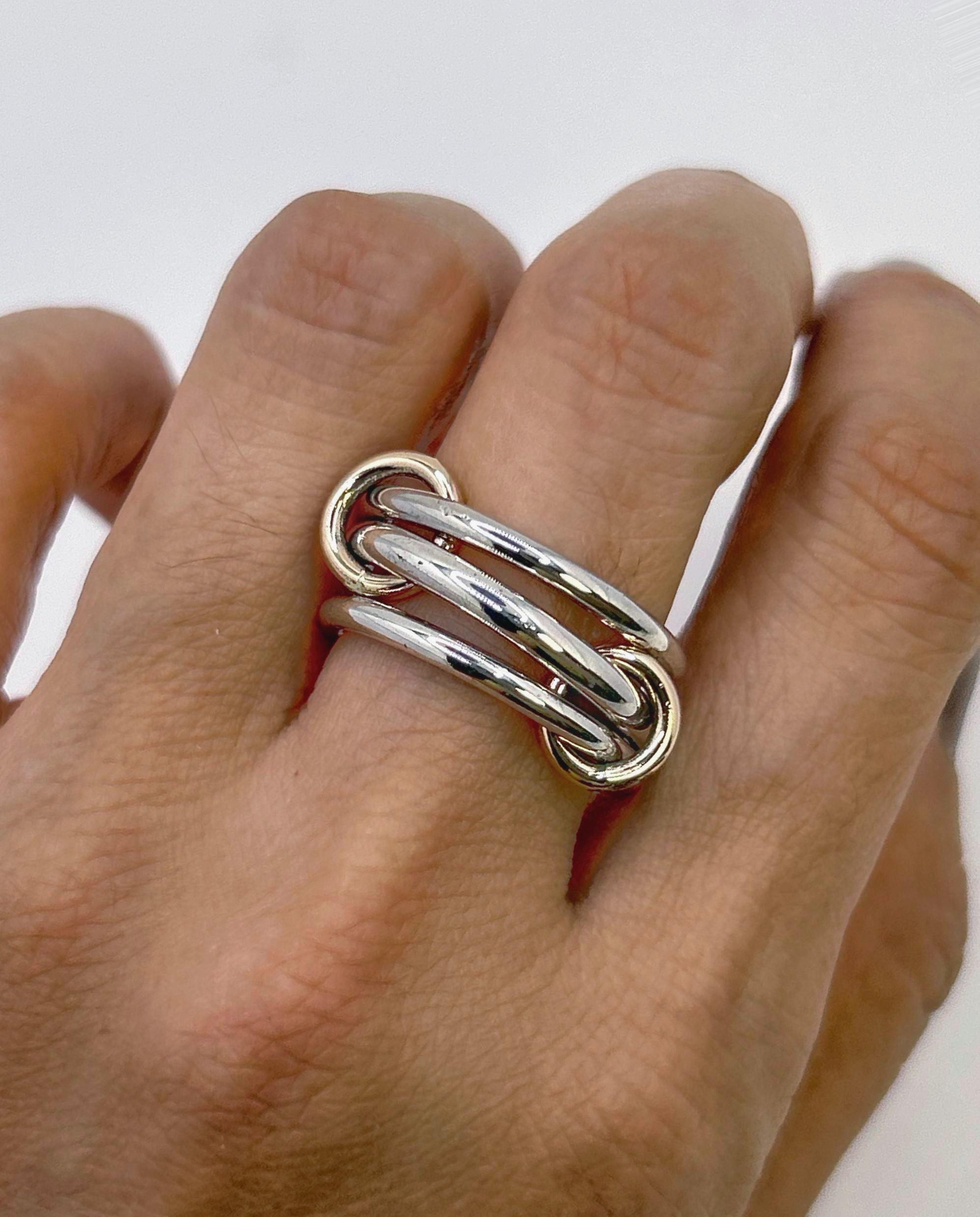 Spinelli kilcollin ring dupe mixed metals - Etsy 日本