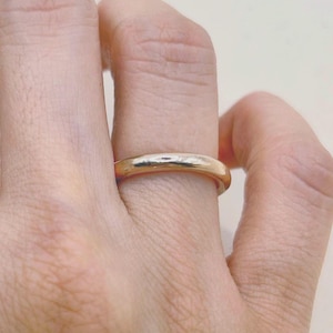2.5mm Thick 14k Gold Filled Ring: Stacking Band, Handmade, Full Round Ring