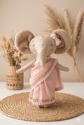 Handmade Elephant Doll, Indian Saree, Keepsake Toy, Cotton-Linen Blend, 12-Inch Plush product logo