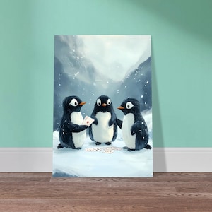 Süßer Pinguin Eis Poster Eis Motiv Eis Poster Eis Motiv Eis Eis Motiv Als Wand Kunst Für Kinder Geschenk Einweihungsgeschenk
