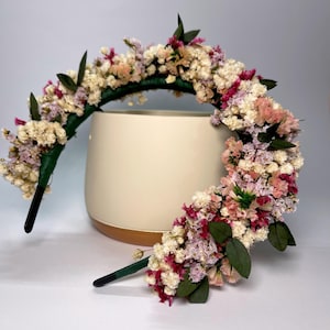 Preserved flower headband