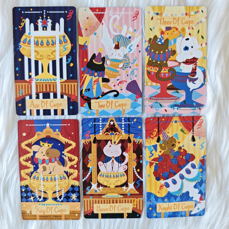 Circus Animal Tarot Deck, RWS Style, Blue Gilded Edges, 79 Cards - Etsy