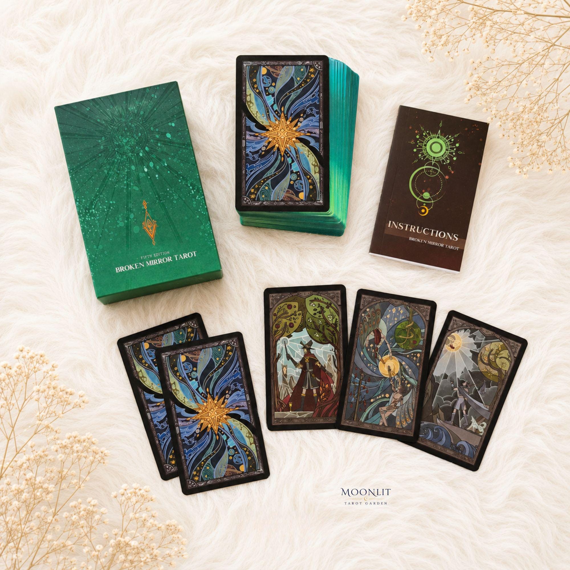 Stained Glass Tarot Deck – Broken Mirror Tarot V Rider Waite 78+3