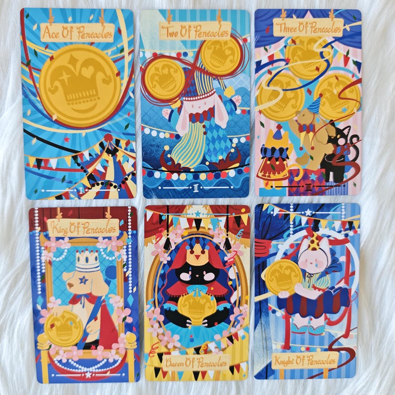 Circus Animal Tarot Deck, RWS Style, Blue Gilded Edges, 79 Cards - Etsy