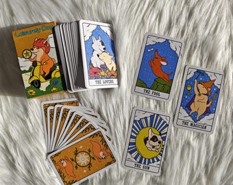 Leisurely Dog Tarot Deck — RWS 78-Card, Beginner-Friendly, Smooth Shuffle, Gift-Ready Box, Dog Lover Gift