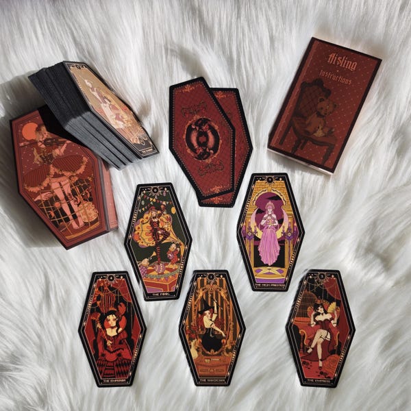 Aisling Tarot Deck - Marseille System, Vintage Dreamscape in Coffin Box