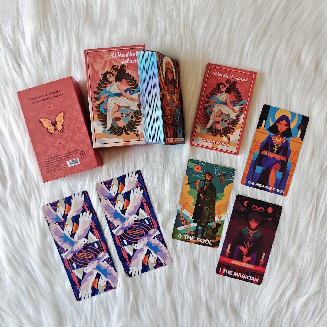 Colorful RWS Beginner Tarot With Bilingual Guidebook, Foil Edges, Mini ...