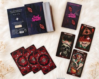 Tarot Soul Splash, jeu de cartes RWS d'horreur gothique, tarot indépendant Shadow Work de 82 cartes